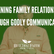 Loving God and each other are relationships. Relationships are built on edifying communication. No one can build up, or tear down, more than those that we love the most. In this workshop we will examine how to hear and understand each other in a safe place.